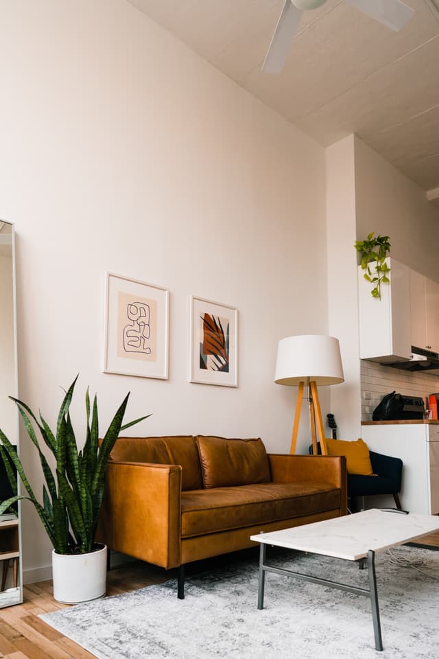 Living room in a rental